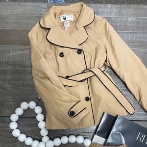 Janie and Jack Trench coat with black piping